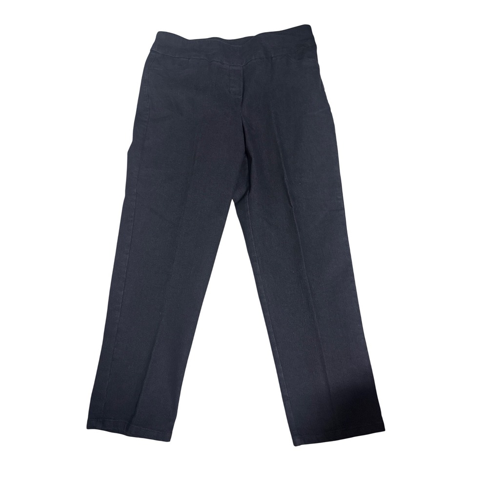 Alfred Dunner Allure Black Super Stretch Modern Fit Pants 12P NWT